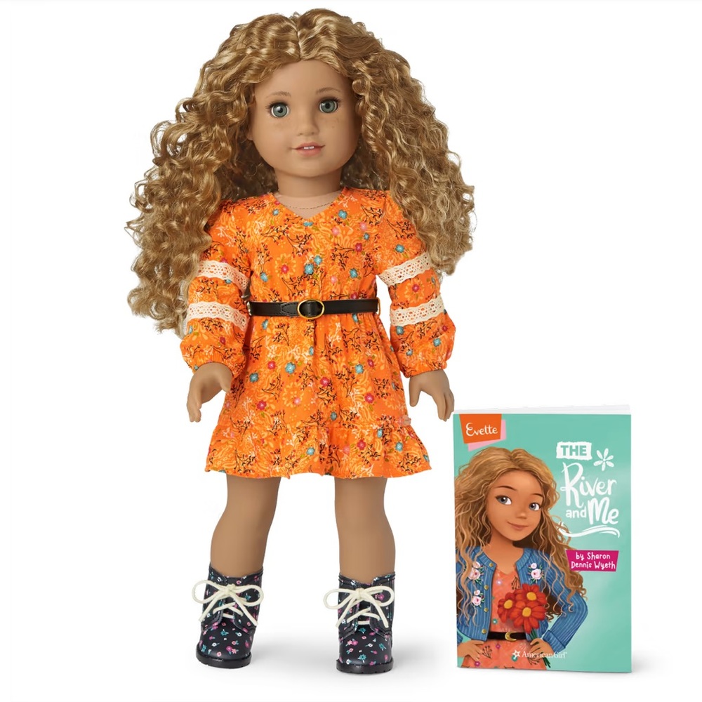 American Girl Evette and book NWT